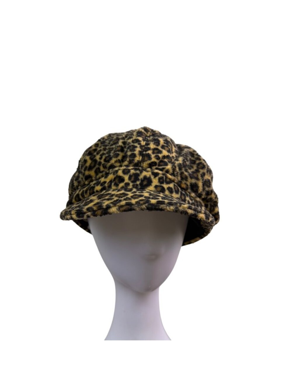 Betmar Womens Leopard Print Faux Fur Bucket Hat OS Stylish Winter Accent